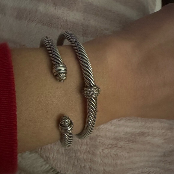 TWO Silver Twisted Cable Bracelets - Picture 12 of 13